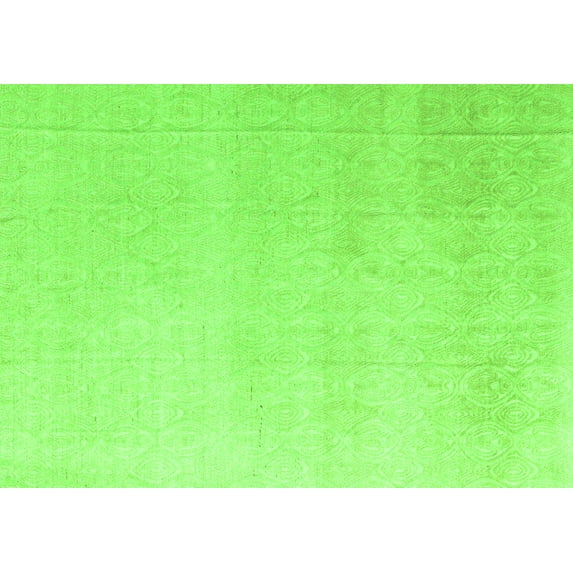 Ahgly Company Indoor Rectangle Abstract Green Modern Area Rugs, 2' x 4'