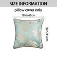 thumbnail image 7 of REGALWOVEN Tropical Leaf Jacquard Pillow Cover Set of 2 Velvet Soft Cushion Case with Hidden Zipper for Couch Sofa Bed Green 18" x 18", 7 of 7