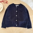 thumbnail image 4 of Baby Girl Cardigan Long Sleeve Button up Sweater Toddler Girl Fall Outfits Cable Knit Fisherman Cardigan Sweater Bolero Shrug, 4 of 5