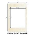 thumbnail image 2 of Earthen Off White Picture Frame Mat for 12x18 Frames - Fits 11x14 Photos - 10 Mats, 2 of 7