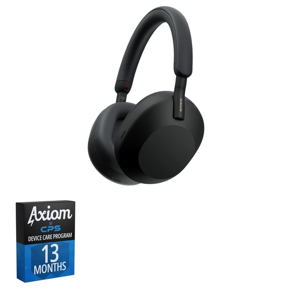 Sony WH-1000XM5 Noise Canceling Headphones - Black 13-Month Axiom Care