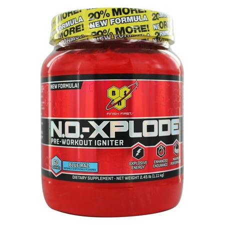 BSN - NO-Xplode pré-entraînement Allumeur Bonus Taille Bleu Raz 60 Servings - 2,45 lbs.