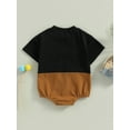 thumbnail image 4 of Coduop Infant Baby Boys Girls Romper Contrast Color Short Sleeve Pocket Jumpsuit Bodysuit, 4 of 8