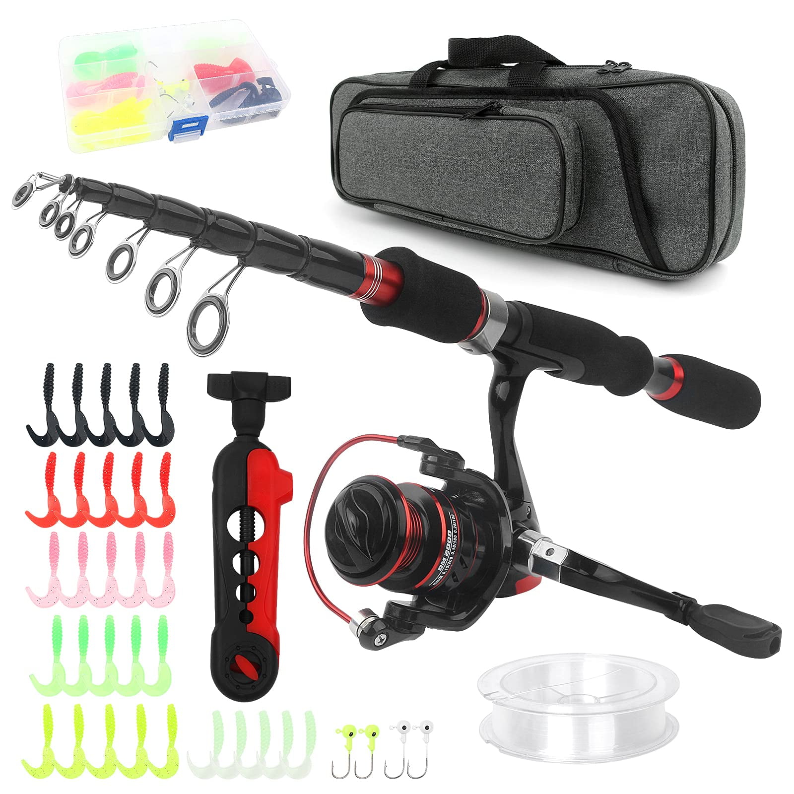 1.5M Fishing Telescopic Rod and Reel Combos baitcaster Spinning Pole