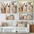 thumbnail image 3 of Designart "Curious Alpacas Collage In Beige And Grey I" Alpacas Picture Framed Wall Art Prints, 3 of 5