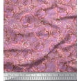thumbnail image 1 of Soimoi Rayon Fabric Dot & Rose Floral Printed Craft Fabric by the Yard 56 Inch Wide, 1 of 1