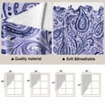 thumbnail image 5 of Purple Navy Blue Swag Valances for Windows, Kitchen Curtains 36 Inch Length 2 Panels Set, Retro Botanical Abstract Art Short Curtains for Small Windows Rod Pocket Cafe Curtains Drapes 28"x36", 5 of 8