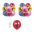 thumbnail image 3 of Spiderman Anime Cartoon Birthday Party Decorations Bundle Includes Banner, 12 Mini Cupcake Toppers, 1 Large Cake Topper & 16 Latex Balloons, 3 of 4