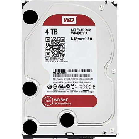 WD Red 4TB NAS Hard Disk Drive - 5400 RPM Class SATA 6 GB/S 64 MB Cache 3.5-Inch - (Best 4tb Hard Drive For Nas)