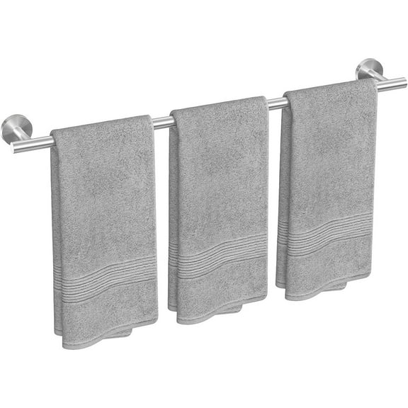 Brushed Nickel Bath Towel Bar, 30-Inch Towel Rack for Bathroom Wall Mounted, Thicken SUS304 Stainless Steel Towel Rod (Total Length 32-Inch)