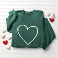 thumbnail image 6 of FRSASU Valentine Sweatshirts for Women Heart & Love Print Tops Crewneck Plus Size Valentines Day Tops Green, 6 of 6