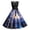 A#Blue105, variant on Womens Summer Dress Galaxy Print Sleeveless O-Neck Flowy Swing Dresses With Waist Bow