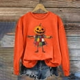 thumbnail image 3 of Kaliqueen Crewneck Sweatshirt Halloween-themed prints Long Sleeve Pullover Casual Gothic Fall Clothes 2025, 3 of 3