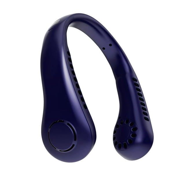 Ventilador de cuello portátil mini sin aspas, recargable por USB con 5 velocidades