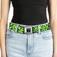 thumbnail image 5 of DC Comics Belt, Seatbelt Buckle Belt, Question Mark Scattered Lime Green Black, Youth 22 to 32 Inches, 5 of 9