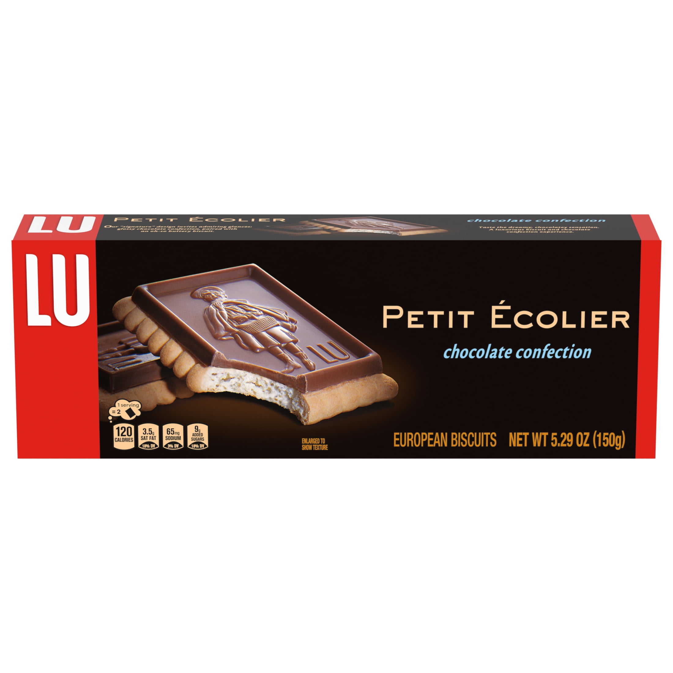 (3 pack) Lu Petit Ecolier European Milk Chocolate Biscuit Cookies, 5.29 oz