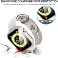 thumbnail image 2 of KOMI 2-Pack for Apple Watch Series 9/8/7/6/5/4/Series SE/SE 2 45mm All-around Screen Protector Case, Tempered Glass Screen Protector Case Ultra-thin for iWatch 45mm Protection Cover - Starlight, 2 of 5