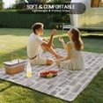 thumbnail image 4 of Beige Brick Wall Outdoor Rug for Patio/Deck/Porch, Non-Slip Large Area Rug 5 x 8 Ft, Retro Country Stone Rocks Geometric Print Indoor Outdoor Rugs Washable Area Rugs, Camping Rug Carpet Runner, 4 of 8
