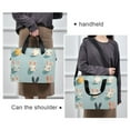 thumbnail image 6 of FORMRS 16" Laptop Bag Carrying Sleeve Case with Handle Travel Shoulder Briefcase, Green Cute Rabbits, 6 of 8