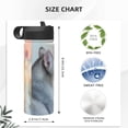 thumbnail image 4 of Disketp The Cat Looks in the Mirror 18oz Sports Insulated Kettle With Straw Insulated Water Bottle For Running Hiking Cycling Climbing Man'S Womens Sports Water Bottle, 4 of 8