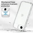 thumbnail image 6 of Petocase for iPhone 16E Clear Case,Heavy Duty Drop Protection Slim Rugged Shockproof/Dust Proof 3-Layer Military Protective Tough Durable Cover for Apple iPhone 16E 2025,,Glitter Clear, 6 of 7