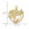 thumbnail image 3 of FB Jewels 10K Rose and Yellow Two Tone Gold #1 Wife In Heart with Heart Pendant, 3 of 3