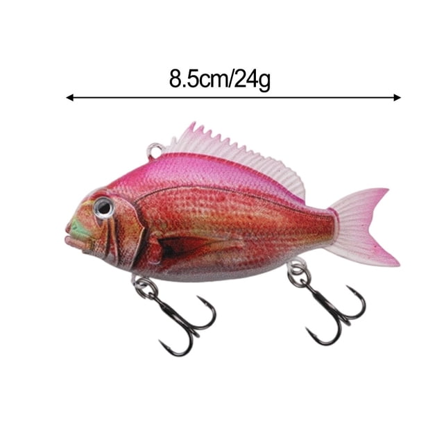 VIB 3D Soft Fishing Lures Dynamic Swimbait Vibration Sinking Sea Fishing Baits