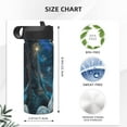 thumbnail image 4 of Honeii Forest Meditating Goat Print 18 oz Insulated Water Bottle with Straw Lid, Stainless Steel Sports Water Bottles, Double Walled Vacuum, Leak Proof, 4 of 8