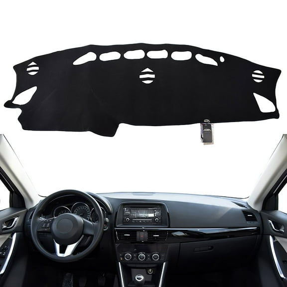 For Mazda CX-5 2012-2016 Black Leather Dashboard Cover Dash Mat Anti-Sun Pad