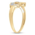 thumbnail image 4 of FB Jewels 10kt Yellow Gold Womens Round Diamond Double Heart Ring 1/20 Cttw Size 7.5, 4 of 4