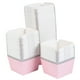 thumbnail image 2 of FELTECHELECTR 100 moldes de papel desechables cuadrados para cupcakes, tazones de postre resistentes al calor, minicajas para tartas, suministros para fiestas (puntos rosas), 2 of 6