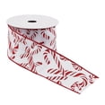 thumbnail image 2 of Melrose 95880DS 2.5 in. x 10 yards Wired Polyester, Red & White - Set of 2, 2 of 2
