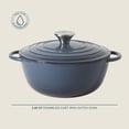 thumbnail image 2 of Addlestone 2.65 Qt Enameled Cast Iron Dutch Oven Pot With Lid - Round  Safe To 500°f Ideal For Bread Baking & Stews Gradient Navy Blue, 2 of 5