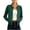 Green, variant on Womens Hoodless Long Sleeve Short Bomber Jacket Solid Color Crew Neck Zip-Up Jacket with Pocekts