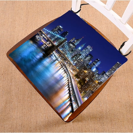 HATIART Skyline Of Downtown New York Usa Chair Pad Seat Cushion Chair ...