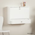 thumbnail image 6 of SEI Furniture Wall Mount Folding Floating Desk in White, 6 of 26