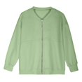thumbnail image 3 of Resicozy Womens Cropped Jackets Zip Up Lightweight Jacket Outerwear Fall Winter Clothes with Pocket Mint Green M, 3 of 5