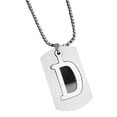 thumbnail image 5 of Collar con letras para hombre, joyería europea y americana, colgante de acero de titanio, collar de texto de doble capa coreano de acero inoxidable, 5 of 5