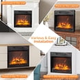 thumbnail image 7 of VINGLI 18" Electric Fireplace Inserts with APP & Remote Control, 1400W Recessed Stove Heater with 8H Timer, 6 Flame Colors, 5 Brightness for Indoor Use, ETL, 7 of 7