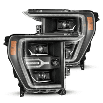 AlphaRex 21-23 Ford F150 / 21-23 Ford F150 Raptor LUXX-Series LED Projector Headlights Black