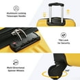 thumbnail image 3 of Luggage Sets 3 Piece, Hardside Expandable Suitcase Set with Spinner Wheels, Travel Suitcase, Lightweight Luggage with TSA Lock (Yellow), 3 of 8