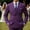 Purple, variant on Mens Casual Sport Coat Qiggri Man Solid Color Fashion Lapel Casual Pocket Double-Breasted Suit Coat