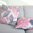 thumbnail image 4 of Phantoscope New Living Series Duplex Printing Decorative Throw Pillow Covers, 18" x 18", Pink and Blue, Set of 4, 4 of 6