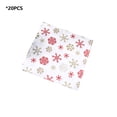 thumbnail image 2 of Red and Green Snowflake Christmas Paper Napkins, 20 Count Holiday Party Disposable Table Decoration, 6.5 x 6.5 in, 2 of 8