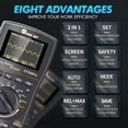 thumbnail image 2 of yeacher ET828PRO 2-in-1 Oscilloscope Multimeter with 50Msps Sampling, 10MHz Bandwidth, 6000 Counts, 2.4" Color Display, Auto-Ranging, Data Storage, and Sleep Mode (Batteries Not Included), 2 of 7