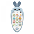 thumbnail image 1 of Baby Cartoon Simulation Mobile Phone Toy Can Bite Children Music Early Education Story Machine Bilingual Learning Toy(Blue), 1 of 4
