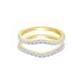 thumbnail image 1 of Round Shape White Cubic Zirconia 14K Yellow Gold Enhancer Guard Ring Size- 6, 1 of 3