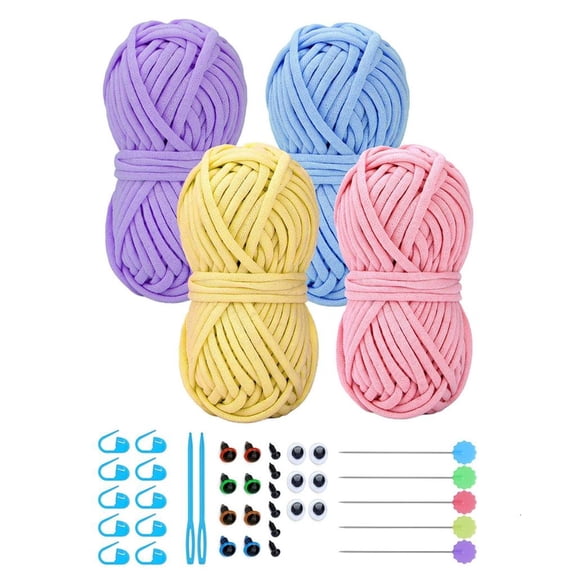 Gieenan Crochet Hook Set Cotton Yarn Push Pin Crochet Yarn Set Knitting Accessories