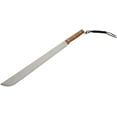 thumbnail image 2 of SZCO 26.75 Inch Lanyard Satin Finish Blade Wood Handle Full Tang Leather Sheath Outdoor Survival Camping Cutting Tool Professional Quality, 2 of 3