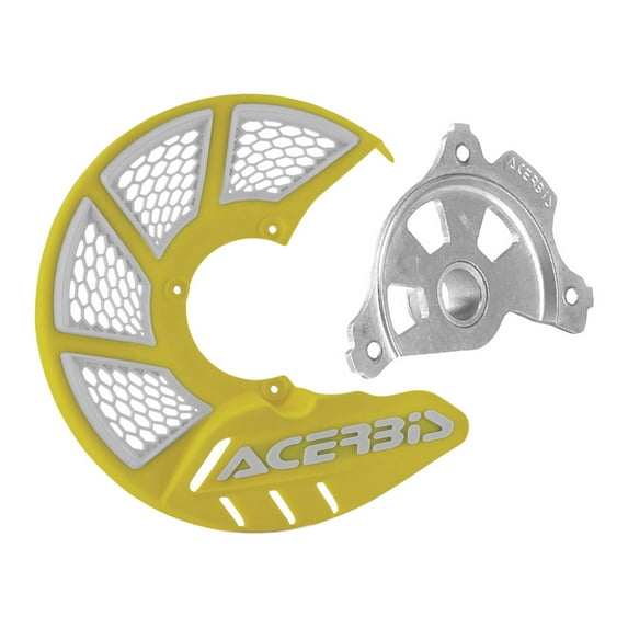 Acerbis X-Brake Vented Front Disc Cover with Mounting Kit Yellow/White
